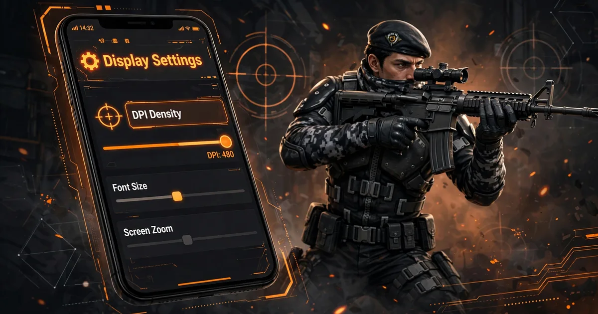 DPI settings screen tuned for Free Fire headshots on Android