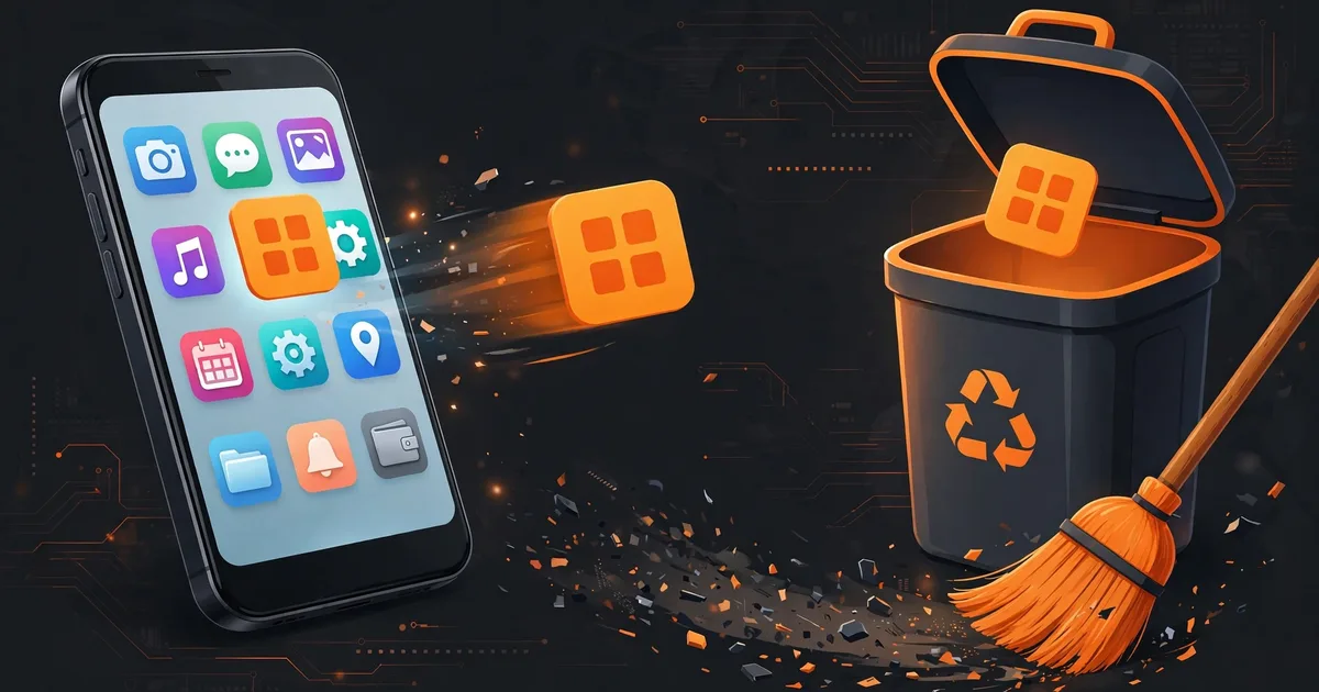 Uninstalling Macro Space app and removing overlay permissions on Android