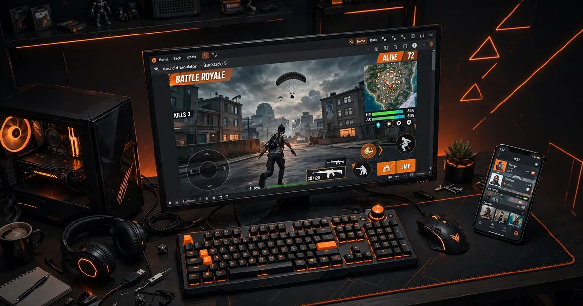 Macro Space running on BlueStacks PC emulator with Free Fire