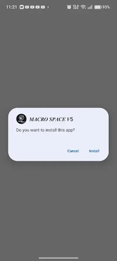 Macro Space app interface showing sensitivity controls